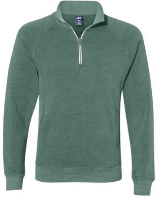 J America 8869 Triblend 1/4 Zip Pullover Sweatshir in Balsam triblend