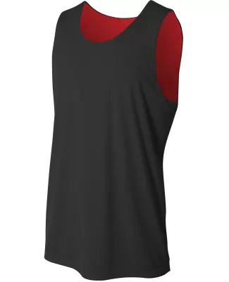 A4 Apparel N2375 Adult Performance Jump Reversible in Black/ red