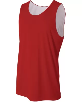 A4 Apparel N2375 Adult Performance Jump Reversible in Scarlet/ white