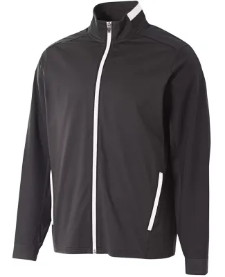 A4 Apparel N4261 Adult League Full Zip Jacket BLACK/ WHITE