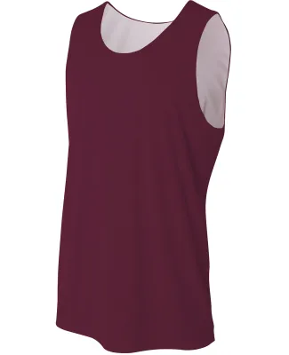 A4 Apparel NB2375 Youth Performance Jump Reversibl in Maroon white