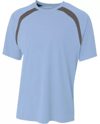 A4 Apparel N3001 Men's Spartan Short Sleeve Color  in Lt blue/ graphit