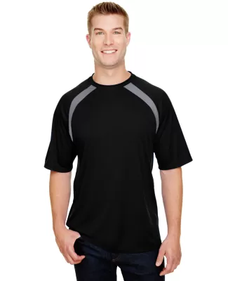A4 Apparel N3001 Men's Spartan Short Sleeve Color Block Crew Neck T-Shirt Catalog