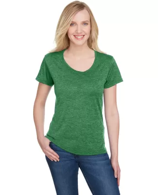 A4 Apparel NW3010 Ladies' Tonal Space-Dye T-Shirt in Kelly