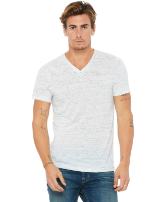 BELLA+CANVAS 3005 Cotton V-Neck T-shirt WHITE MARBLE