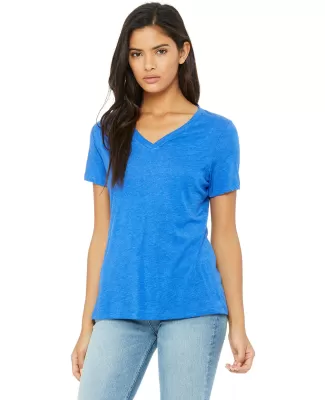 BELLA 6405 Ladies Relaxed V-Neck T-shirt in Tr royal triblnd