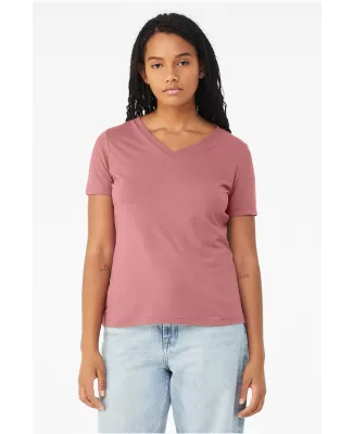 BELLA 6405 Ladies Relaxed V-Neck T-shirt in Mauve triblend