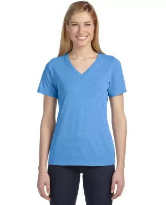 BELLA 6405 Ladies Relaxed V-Neck T-shirt BLUE TRIBLEND