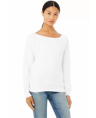 BELLA 7501 Womens Fleece Pullover Sweatshirt in Solid wht trblnd