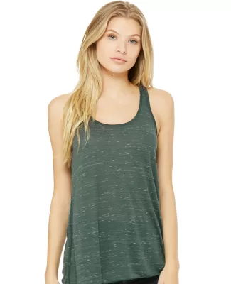 BELLA 8800 Womens Racerback Tank Top in Forest marble