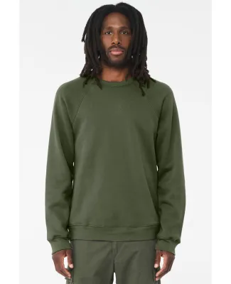 BELLA+CANVAS 3901 Unisex Tri-blend Sponge Fleece S in Military green