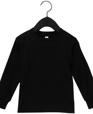 Bella + Canvas 3501T Toddler Jersey Long Sleeve Te in Black