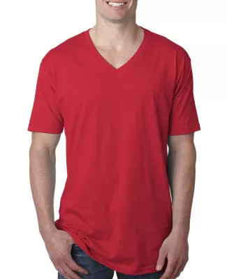 Next Level 3200 Fitted Short Sleeve V in Red