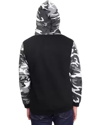 Code V 3967 Fashion Camo Hooded Sweatshirt BLK/ URBN WD/ RD