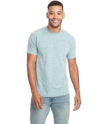 Next Level Apparel 6407 Sueded Crew in Snow hthr green