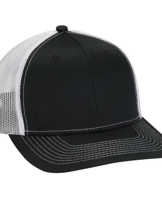Adams Hats PV112 Adult Eclipse Cap in Black/ white