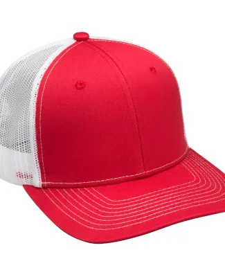 Adams Hats PV112 Adult Eclipse Cap in Red/ white