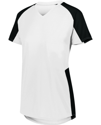 Augusta Sportswear 1522 Ladies' Cutter Jersey T-Sh in White/ black