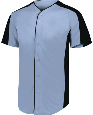 Augusta Sportswear 1655 Adult Full-Button Baseball in Blue grey/ black