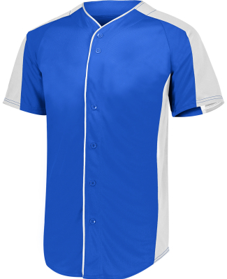 Augusta Sportswear 1656 Youth Full-Button Baseball in Royal/ white