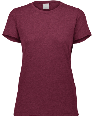 Augusta Sportswear 3067 Ladies' 3.8 oz., Tri-Blend in Maroon heather