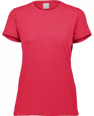 Augusta Sportswear 3067 Ladies' 3.8 oz., Tri-Blend RED HEATHER