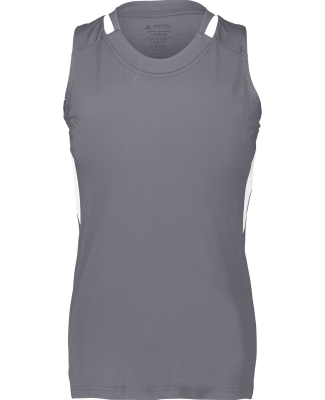 Augusta Sportswear 2436 Ladies' Crossover Tank in Graphite/ white