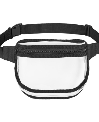 BAGedge BE264 Unisex Clear PVC Fanny Pack in Black