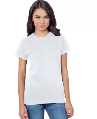 Bayside Apparel 3075 Ladies' Union-Made 6.1 oz., C in White