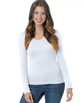 Bayside Apparel 3415 Junior's 4.2 oz.,  Fine Jersey Long-Sleeve V-Neck T-Shirt Catalog