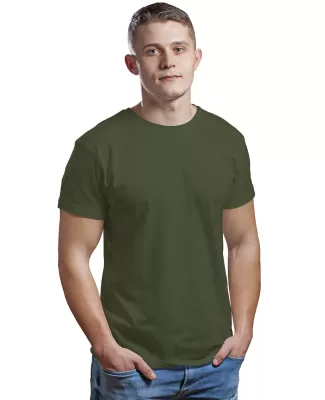 Bayside Apparel 9500 Unisex 4.2 oz., 100% Cotton F in Military green