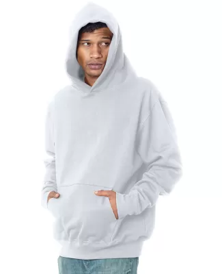 Bayside Apparel 4000 Adult Super Heavy Hooded Swea in White