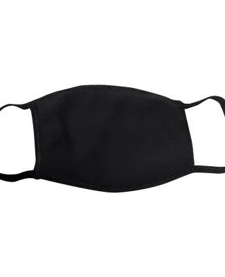 Bayside Apparel 1900 Adult Cotton Face Mask Made i in Black