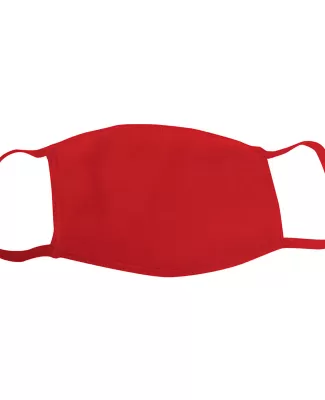 Bayside Apparel 1900 Adult Cotton Face Mask Made i in Red