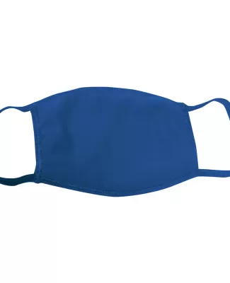 Bayside Apparel 1900 Adult Cotton Face Mask Made i in Royal blue