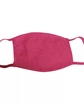 Bayside Apparel 1900 Adult Cotton Face Mask Made i in Heather red