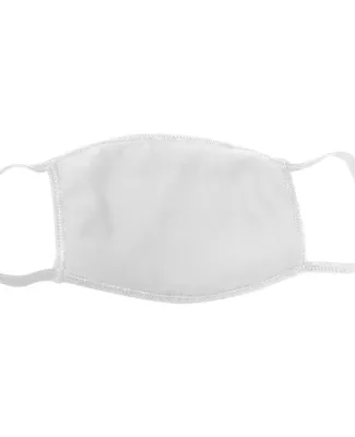 Bayside Apparel 1900 Adult Cotton Face Mask Made i in White