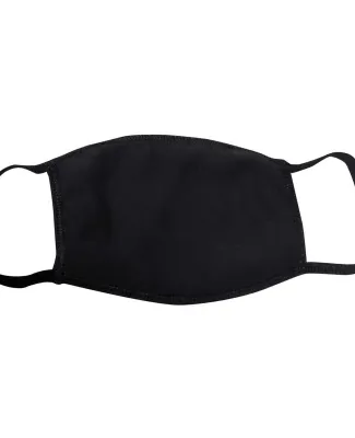Bayside Apparel 9100 Adult Cotton Face Mask in Black