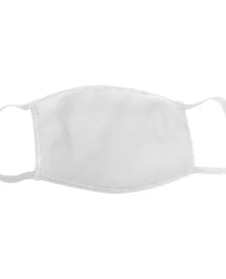 Bayside Apparel 9100 Adult Cotton Face Mask in White