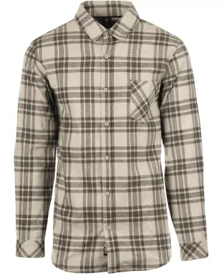 Burnside Clothing 8212 Woven Plaid Flannel With Bi in Grey/ steel