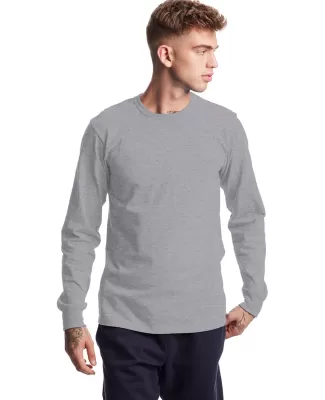 Champion Clothing T453 Unisex Heritage Long-Sleeve in Oxford gray