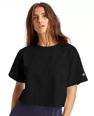 Champion Clothing T453W Ladies' Cropped Heritage T in Black