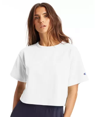 Champion Clothing T453W Ladies' Cropped Heritage T in White