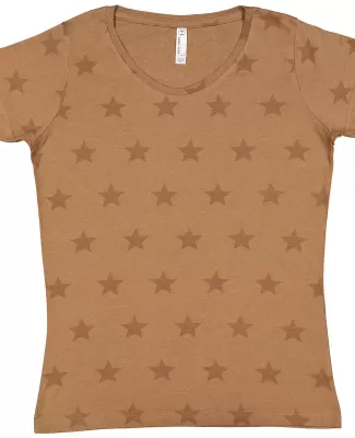 Code V 3629 Ladies' Five Star T-Shirt COYOTE BRWN STAR