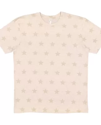 Code V 3929 Mens' Five Star T-Shirt NATURAL HTH STAR