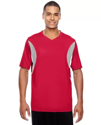 Core 365 TT10 Men's Short-sleeve Athletic V-neck T SP RED/ SP SILVR