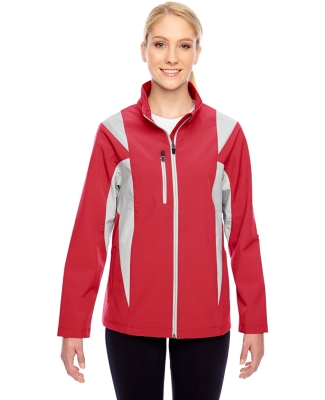 Core 365 TT82W Ladies' Icon Colorblock Soft Shell  SP RED/ SP SLVR