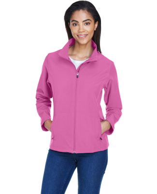 Team 365 TT80W Ladies' Leader Soft Shell Jacket in Sp charity pink