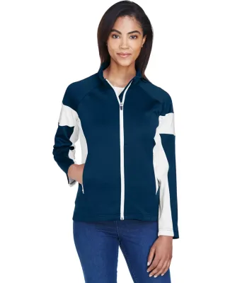 Core 365 TT34W Ladies' Elite Performance Full-zip SP DK NAVY/ WHT