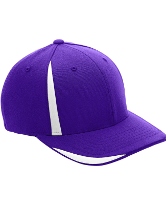 Team 365 ATB102 by Flexfit Adult Pro-Formance Fron in Sp purple/ white